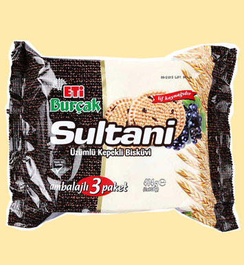 Eti Burçak Sultani Üzümlü Bisküvi 3'lü