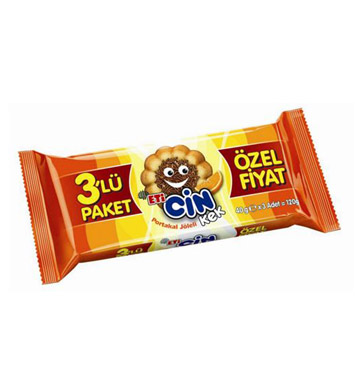 Eti Cin Kek Portakal Jöleli 3'lü