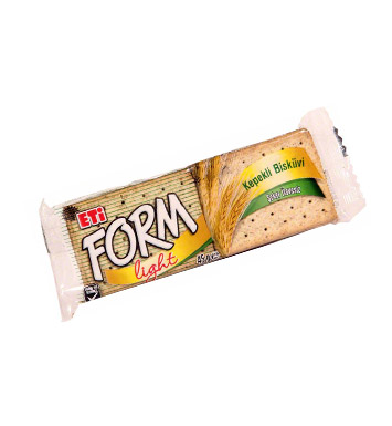 Eti Form Light Şekersiz Kepekli Bisküvi