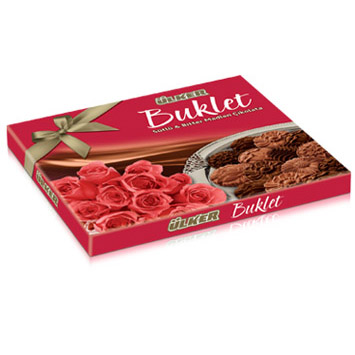 Ülker Buklet Sütlü ve Bitter Madlen Çikolata Kırmızı
