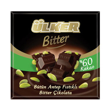 Ülker Çikolata Antep Fıstıklı Bitter Kare
