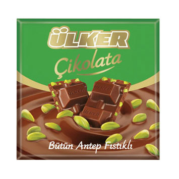 Ülker Çikolata Bütün Antep Fıstıklı Kare