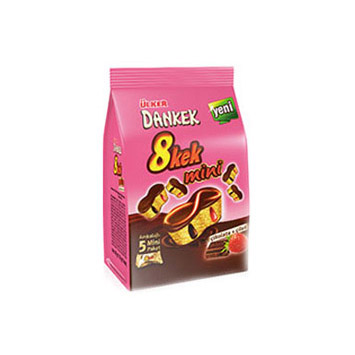Ülker Dankek Mini 8 Kek Çilek + Çikolata