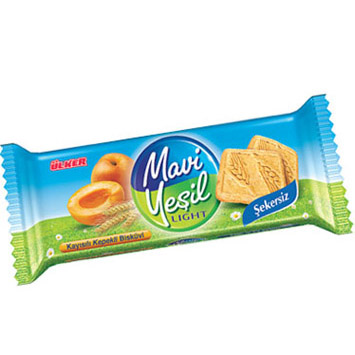 Ülker Mavi Yeşil Light Kayısılı Kepekli Bisküvi