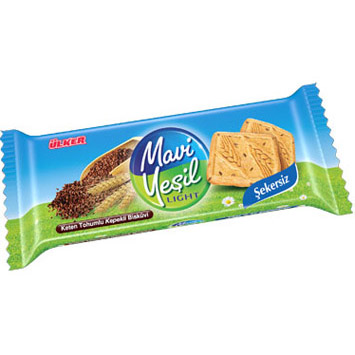 Ülker Mavi Yeşil Light Keten Tohumlu Kepekli Bisküvi